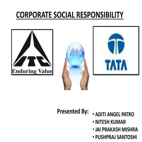 CSR Comparative Study on ITC and TATA STEEL 
