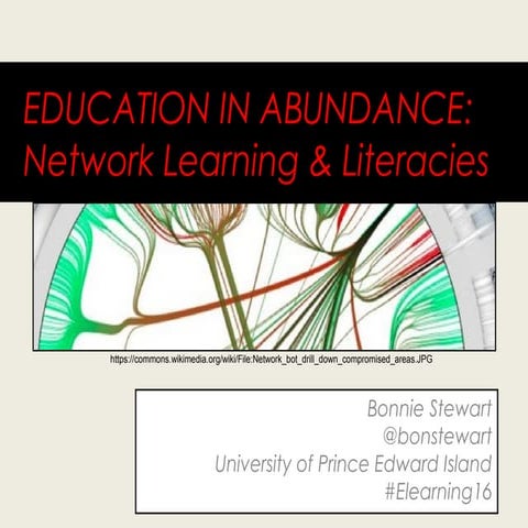 Education in Abundance: Network Literacies & Learning