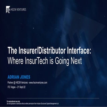 The Insurer/Distributor Interface: Where InsurTech is Going Next