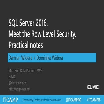Row-level security and Dynamic Data Masking | PPTX