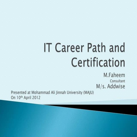 It career path   maju - april 2012