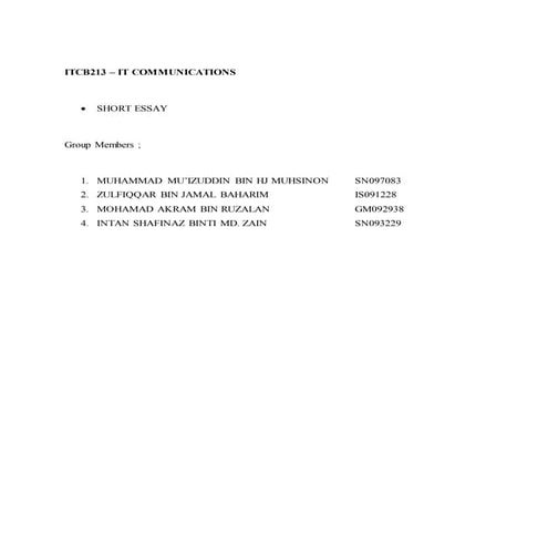 Itcb213   short essay