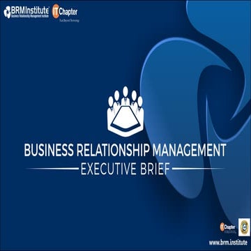 Business Relationship Management Executive Brief