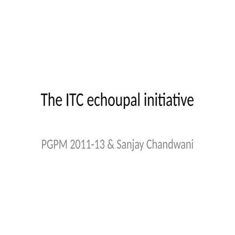 ITC echoupal case- solution.pptx for MBS