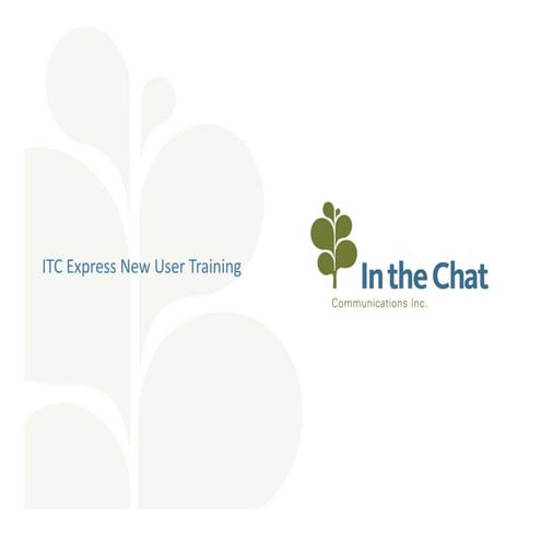 Getting Started With ITC Express