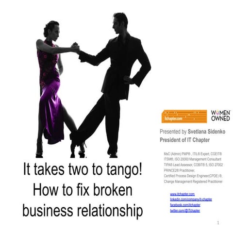 It takes two to tango