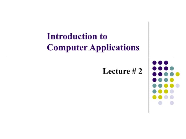 Itc lec 2 classification and generation of computer | PPT