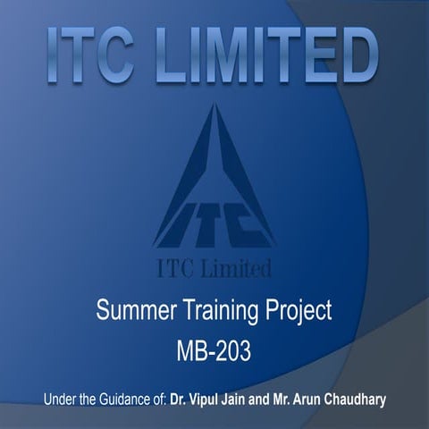 MBA Marketing internship - Itc limited