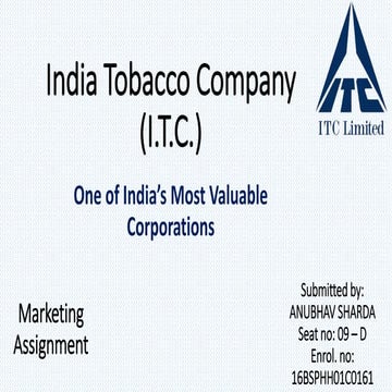 Itc marketing project