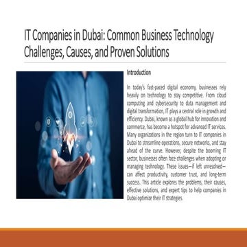 IT Companies in Dubai: Software, Cloud & IT Consulting Services