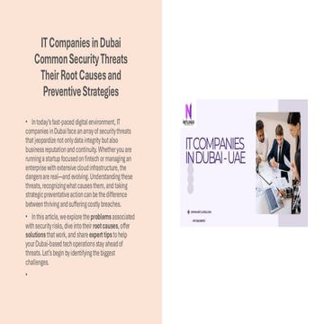 IT Companies in Dubai Common Security Threats Their Root Causes and ...
