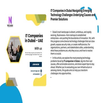 IT Companies in Dubai Navigating Emerging Technology Challenges ...