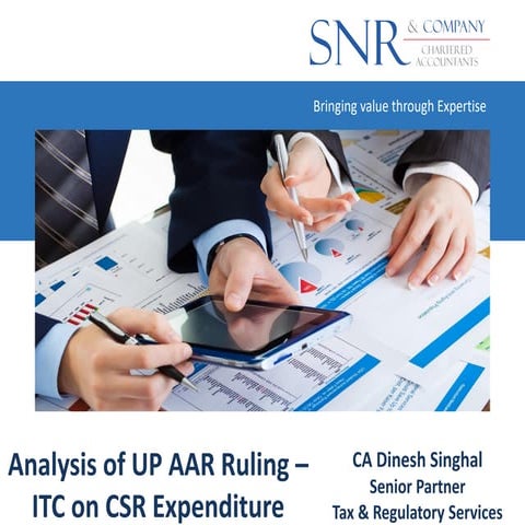 Itc on csr expenditure