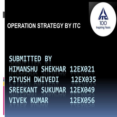 operational strategy of ITC
