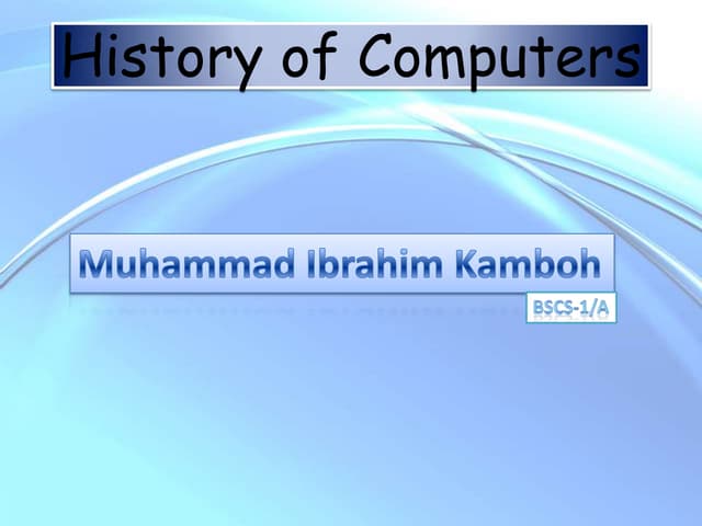History of Computers