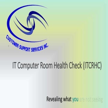 IT Computer Room Health Check