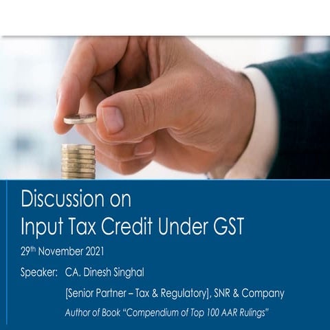 Itc under gst 29.11.2021