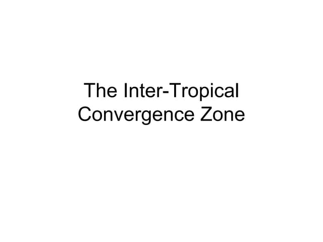 ITCZ-Climatology Chapter