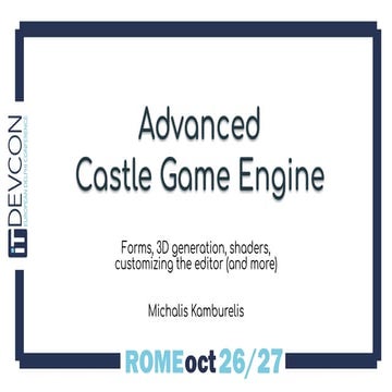 Advanced Castle Game Engine features - forms, 3D generation, shaders, customi...