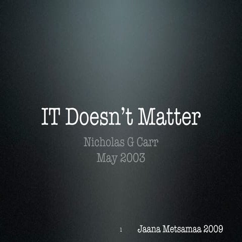 It Doesnt Matter