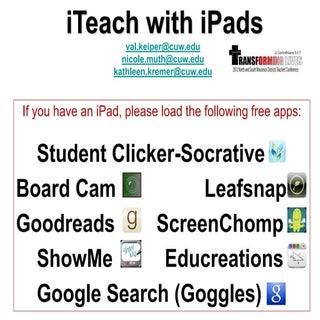 I teach with ipads