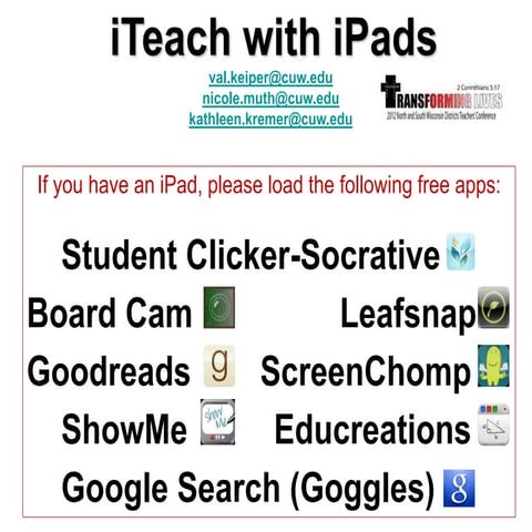 I teach with ipads
