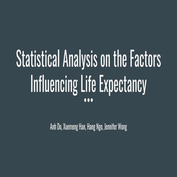 Identify factors affecting life expectancy using R | PPTX