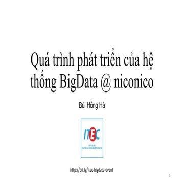ITEC - Qua trinh phat trien he thong BigData