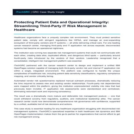 Protecting Patient Data and Operational Integrity | PDF