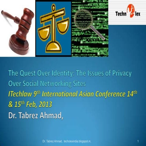 Itechlaw conferene presentation 15th feb 2013 the quest over identity the iss...