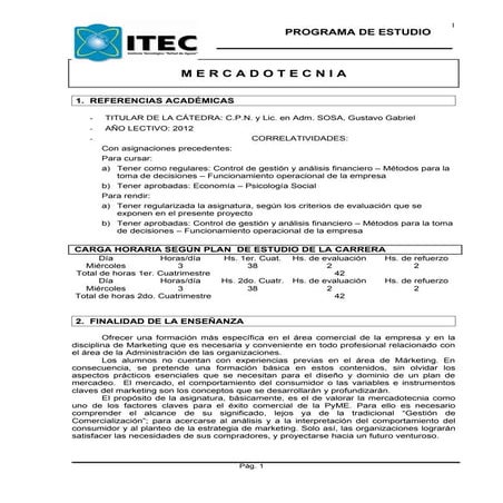 Itec proy mercad  2012
