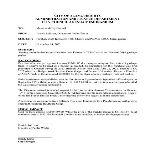 Item # 14 - New Solid Waste Bins Staff Report | PDF