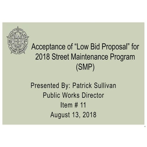 PPT Item # 13 2026 Street Maintenance Program (SMP) | PDF