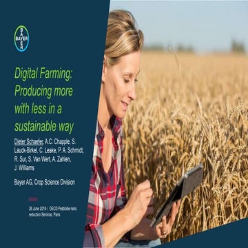 Digital Farming: Producing more with less in a sustainable way - OECD Pestici...