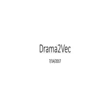 Drama2Vec
