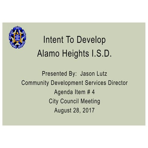 PPT Items # 11 & 12 - AHISD AHHS Specific Use Permit | PDF
