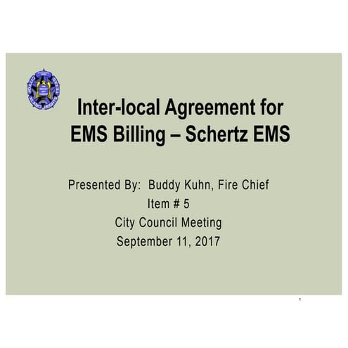 Item #s 8 & 9 - EMS & Dispatch Agreements | PDF