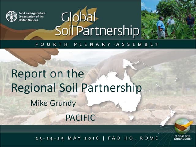 Report on the Pacific Soil Partnership