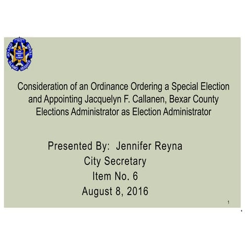 Item #6   ppt - elections nov 2016