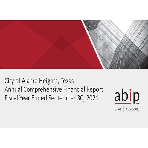 PPT Item # 6 - Annual Compreh. Financial Report (ACFR) Powerpoint | PDF