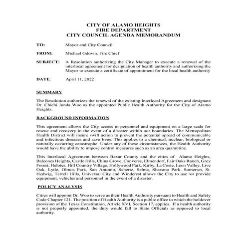 Item # 11 - PPT Local health authority | PDF