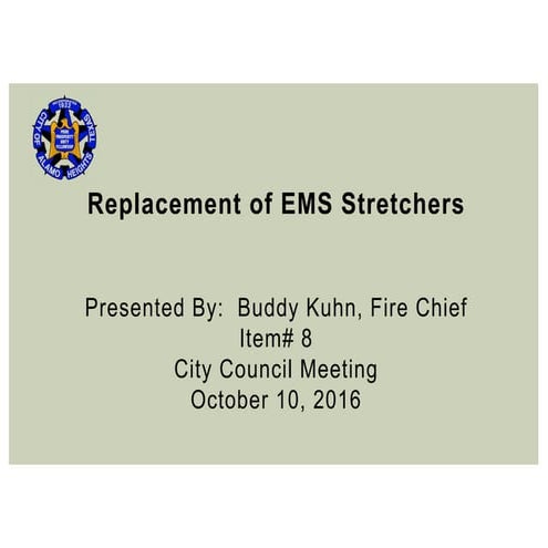 Item #8   ppt ems stretchers