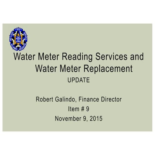 Item # 15 - AMI Water Meter Replacement Project | PDF