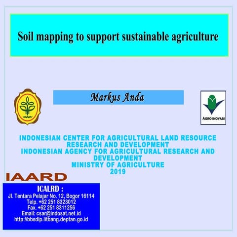 Item 9: Soil mapping to support sustainable agriculture