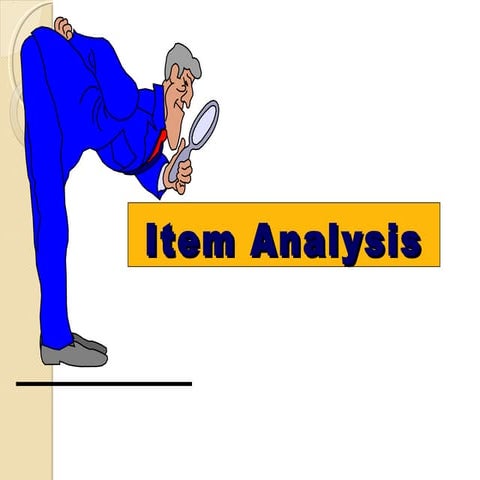 Item analysis