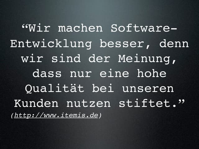 Bessere Softwareentwicklung (Itemis Wintercon)