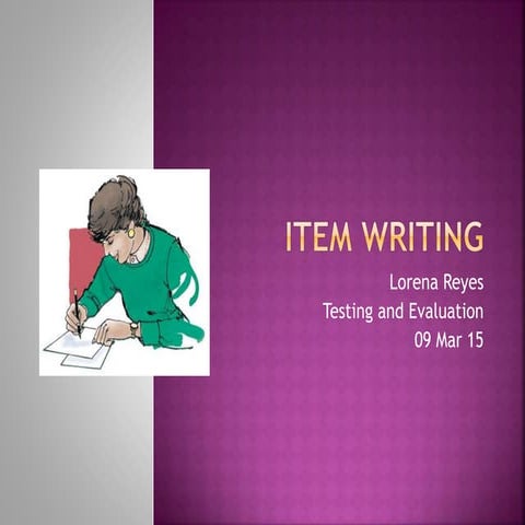 Item writing
