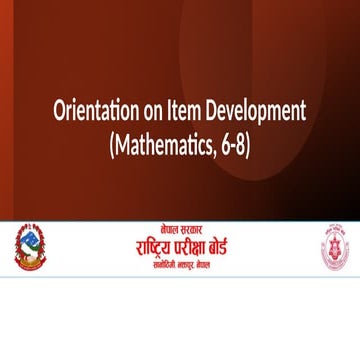 Item Writing math Chitwan bagmati...pptx