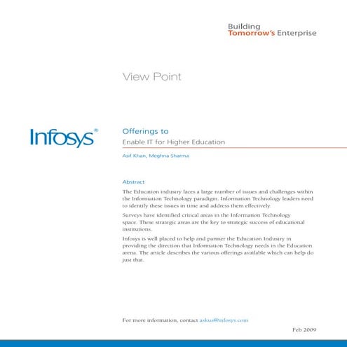 IT Enabled Higher Education