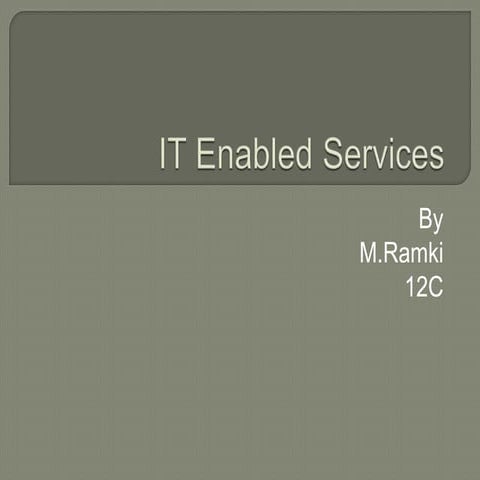 IT Enabled Services